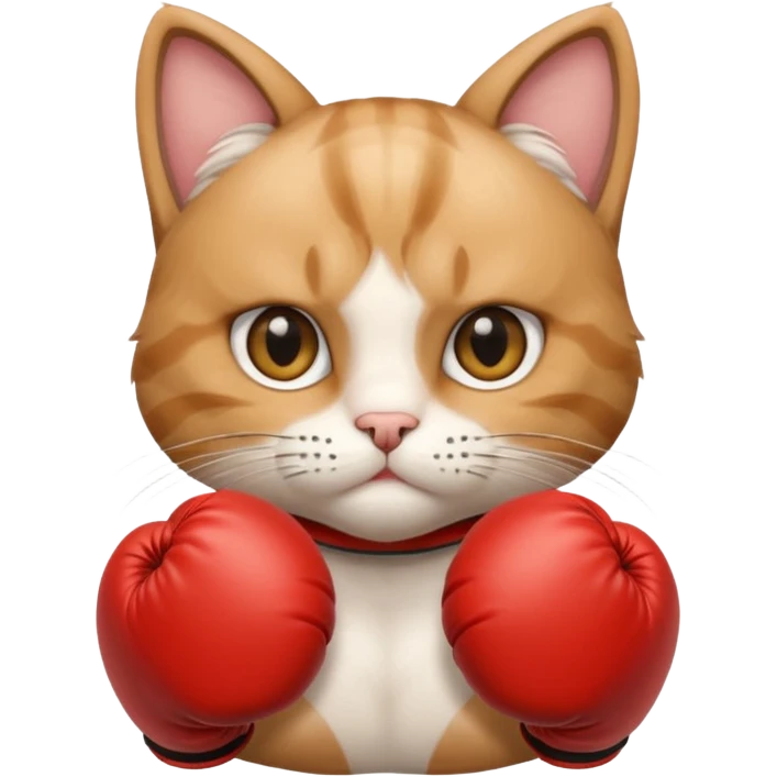 Cat with boxing gloves emoji