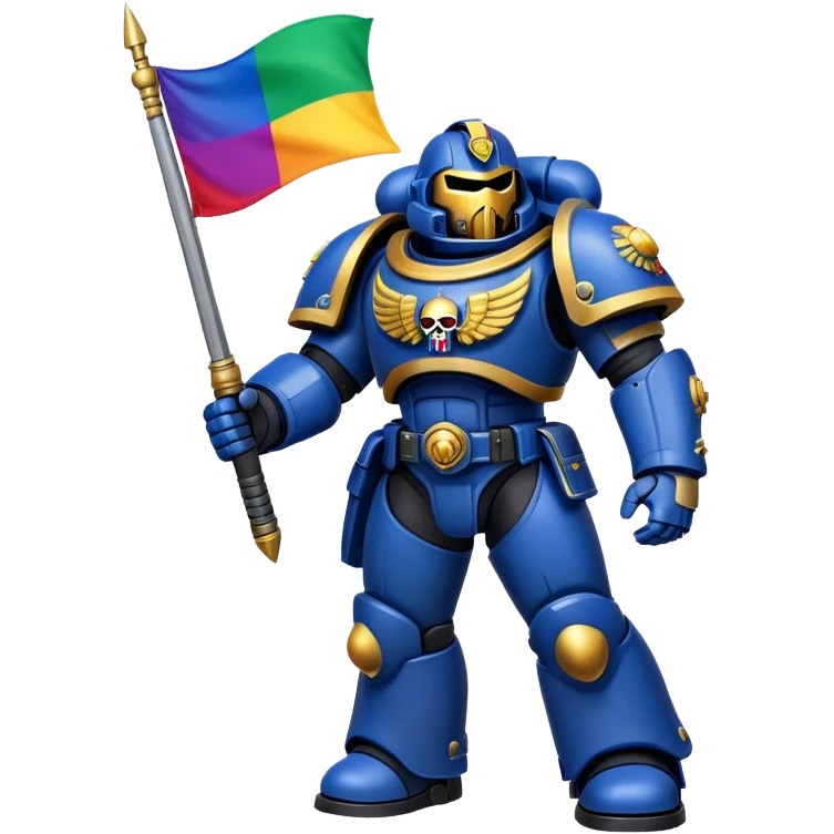 Space marine with pride flag emoji