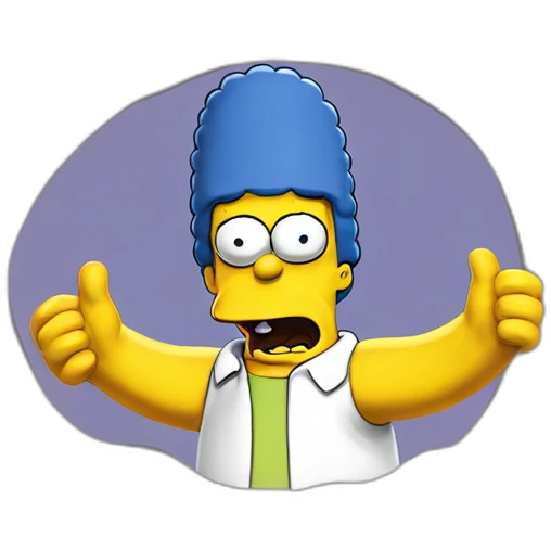 the simpsons homer fall guys style emoji