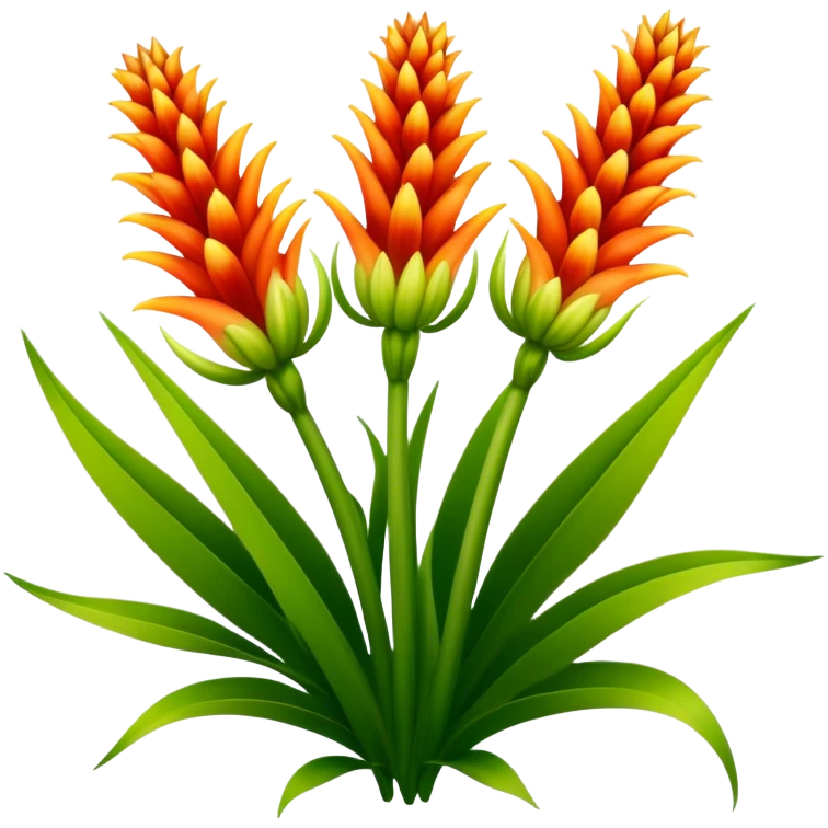 big bouquet Torch Lily flower, luxuriant, stem, leaf emoji