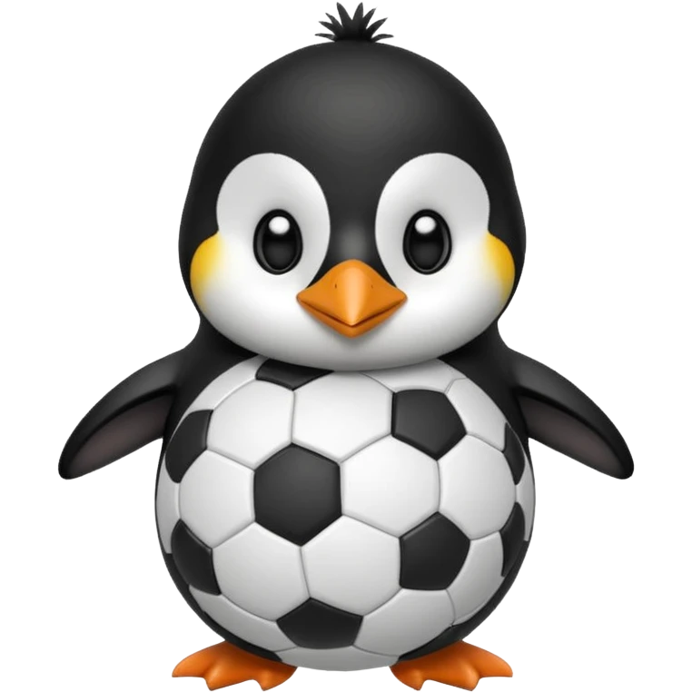 penguin holding soccer ball emoji