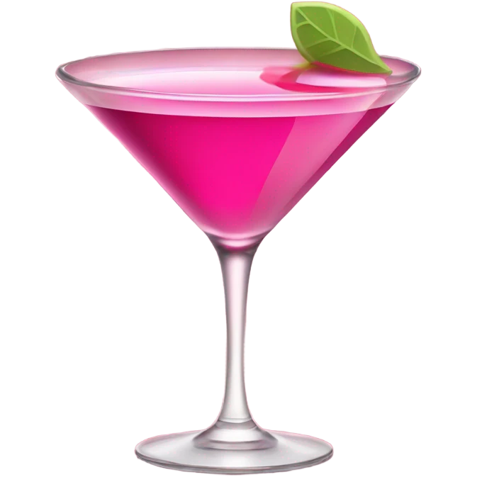 Pink Martini glass emoji