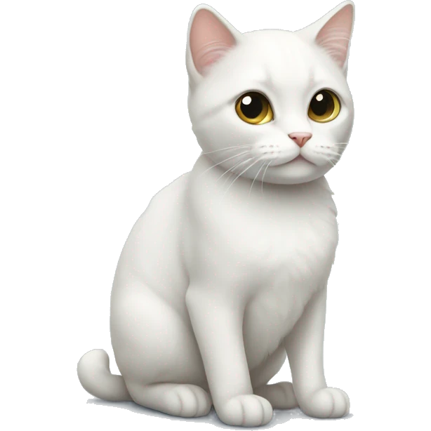 little white cat emoji