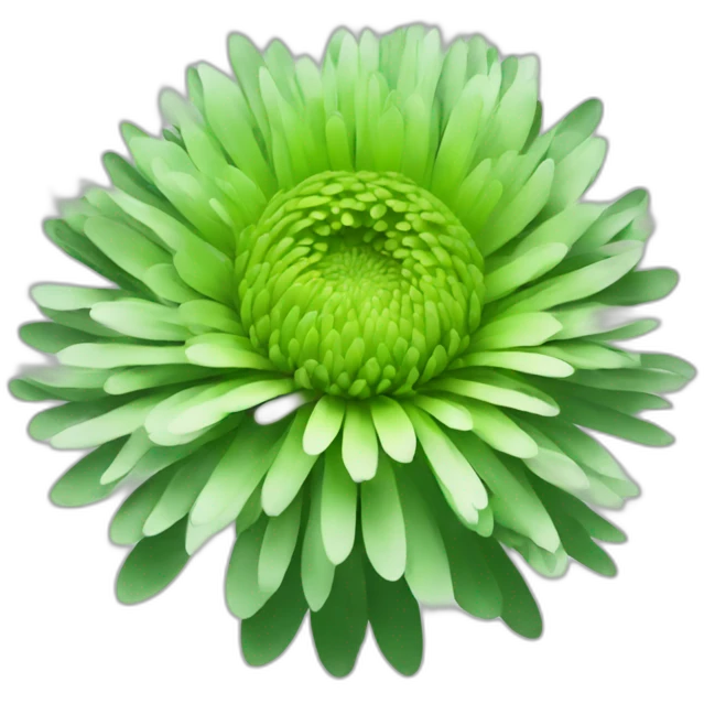 Green chrysanthemum emoji