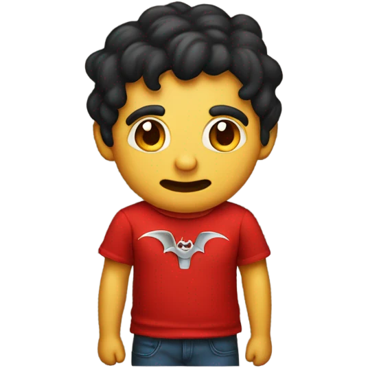 Red T shirt with a Picture of satan on it emoji