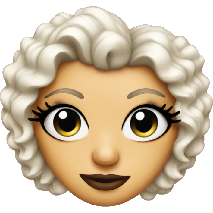 Heart with drag queen eyelashes  emoji