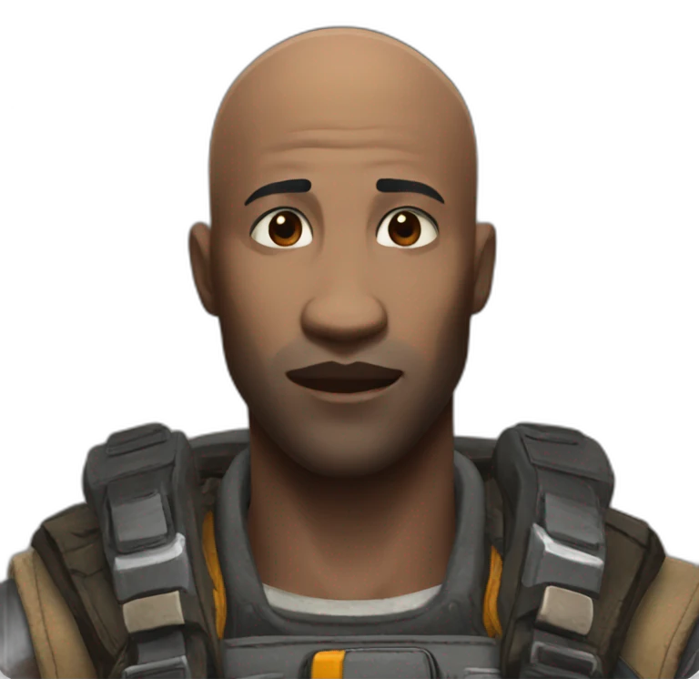 Black bald with a bear men in apex legends emoji