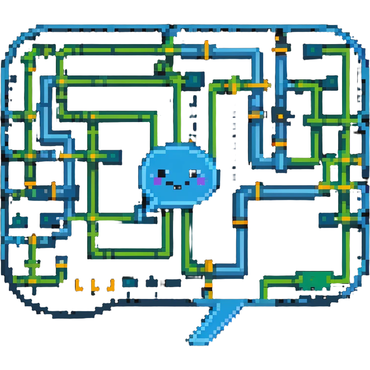 AI chat bubble with circuit patterns, digital conversation icon emoji