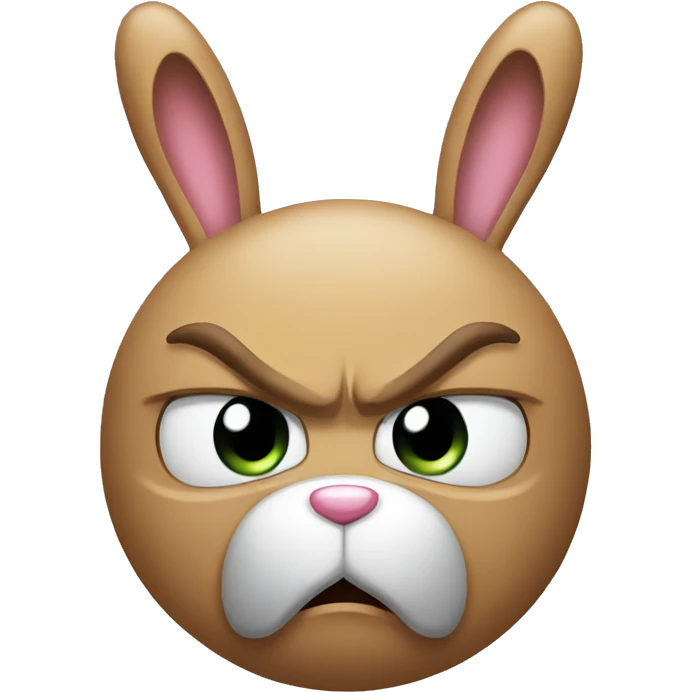 an angry bunny emoji