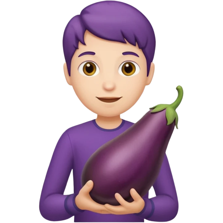 Eggplant shoved into vagina emoji
