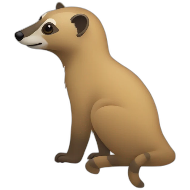 coati silhouette with the tail raised emoji