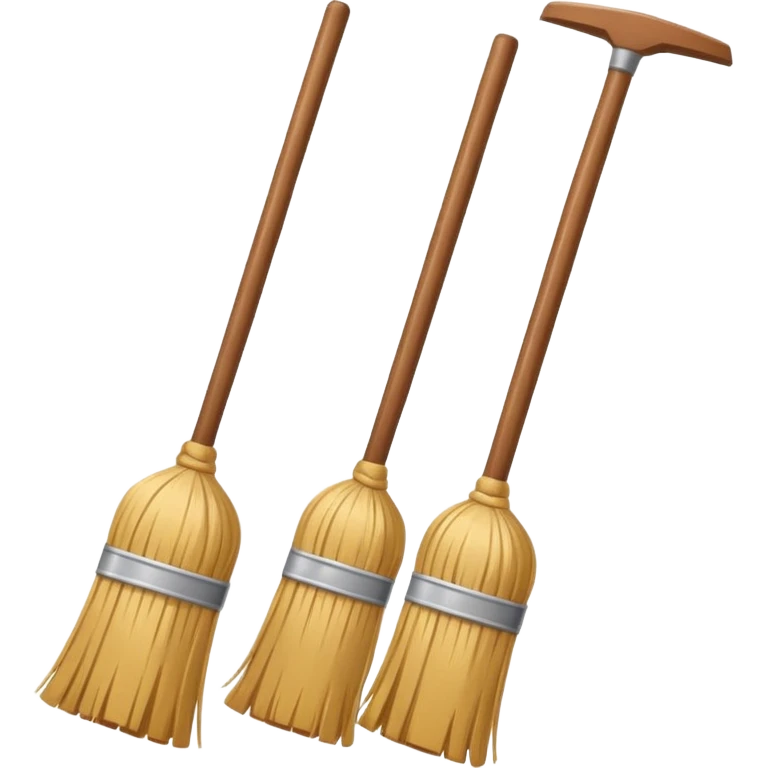 create a broom emoji sweeping dust emoji