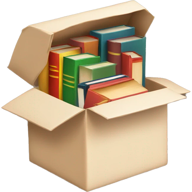 open box with books inside emoji
