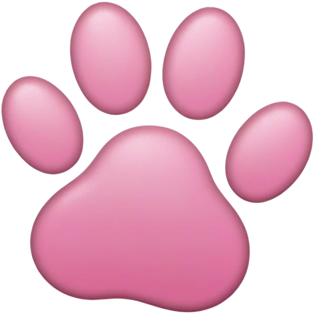 pink paw print emoji