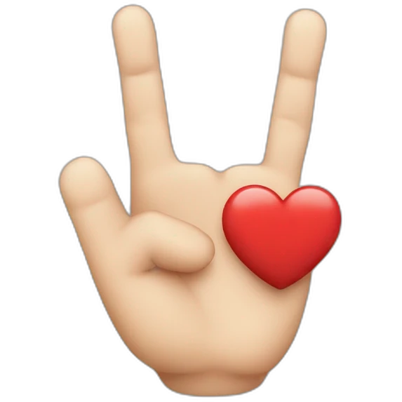 A heart with fingers  emoji