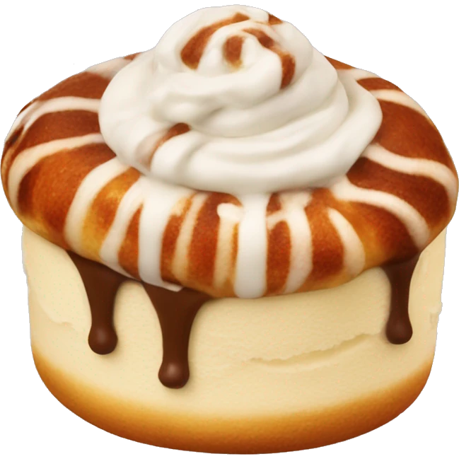 Cinnabon with cream  emoji