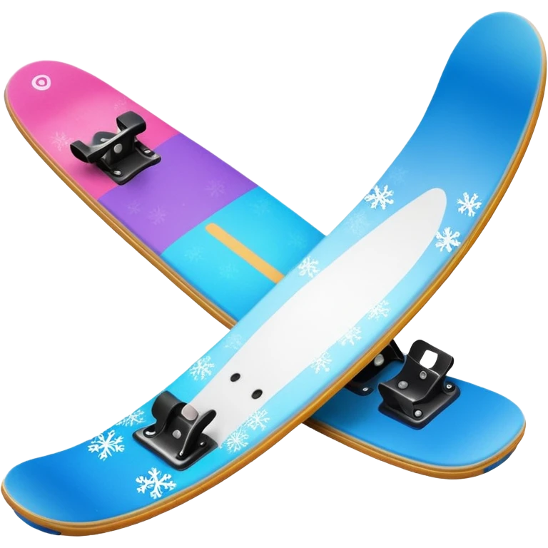 snow board,colorful, negative: character. emoji