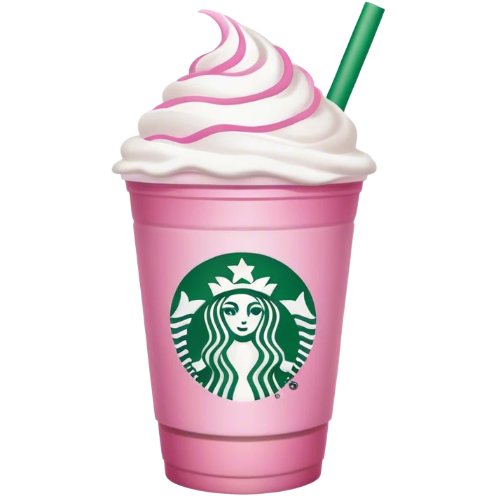 starbucks cup pink drink with cold foam emoji