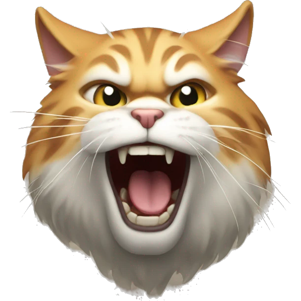 Raging cat emoji