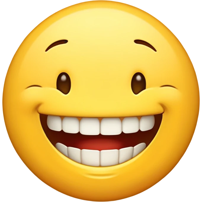 Smiling emoji with 2 teeth and a gap between them emoji
