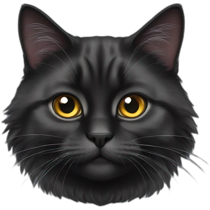 black siberian cat emoji