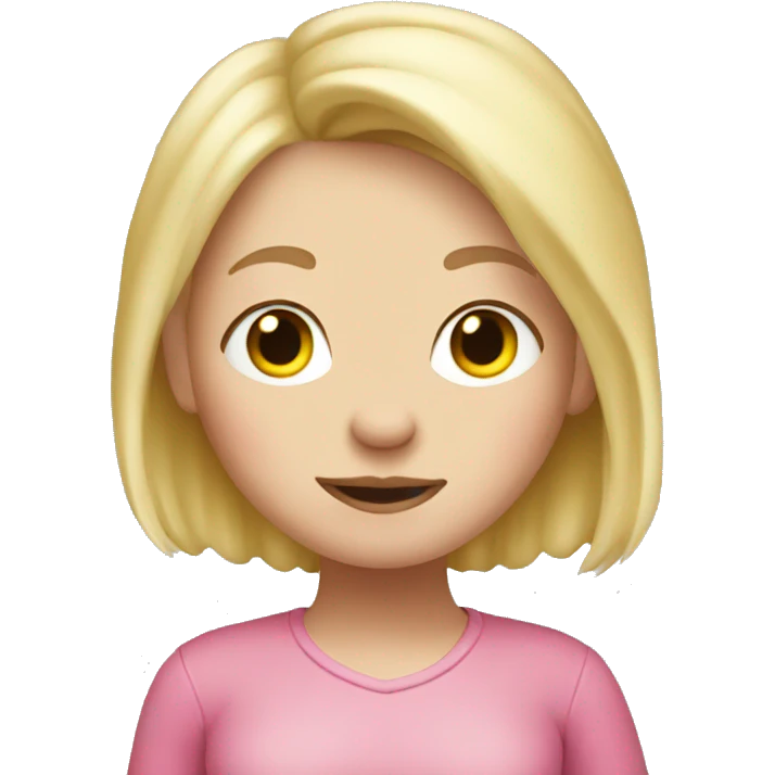 Blonde Pig girl  emoji