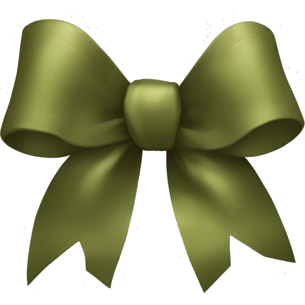 Olive green bow emoji