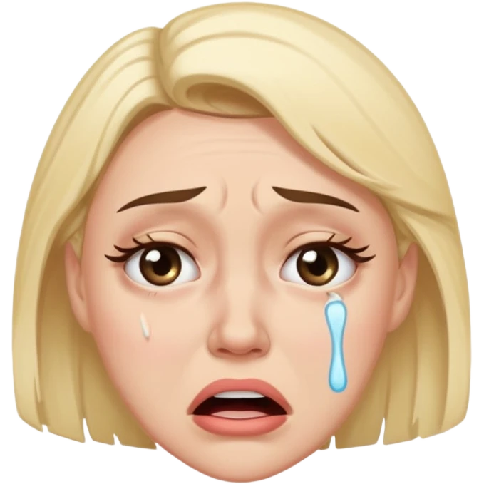Woman ugly crying emoji