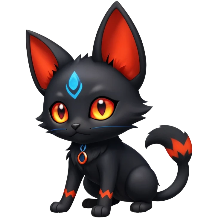 Litten-Umbreon-Hybrid (full body) emoji