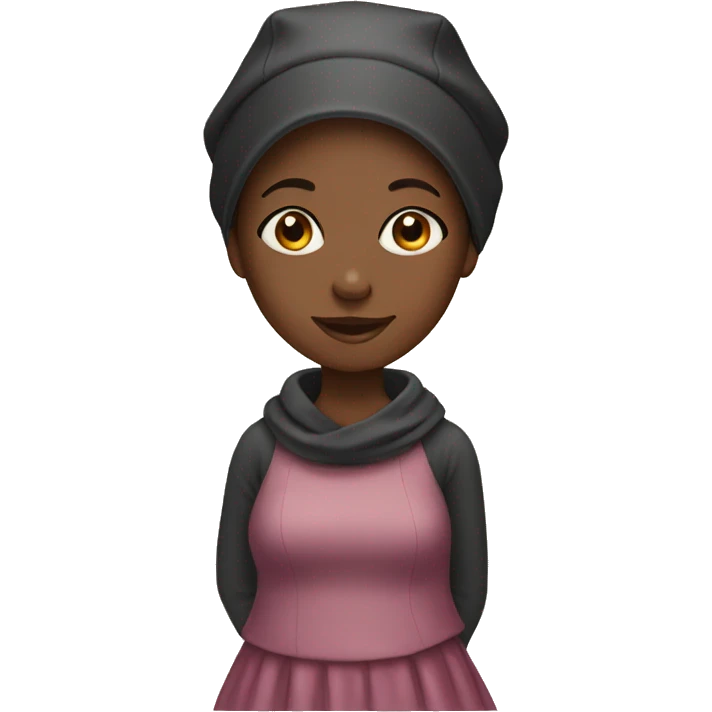 black girl with bonnet emoji
