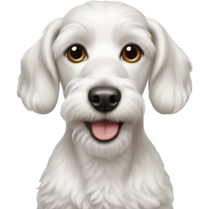 White weiner dog poodle mix emoji