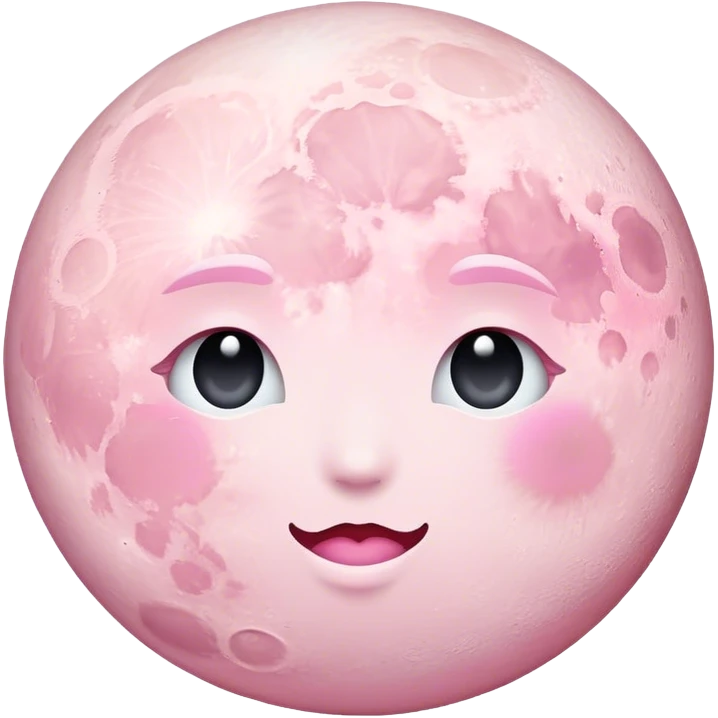pastel pink moon emoji