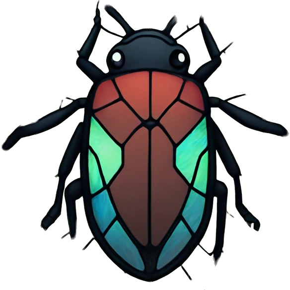 Bug Pokémon in stained glass round window emoji