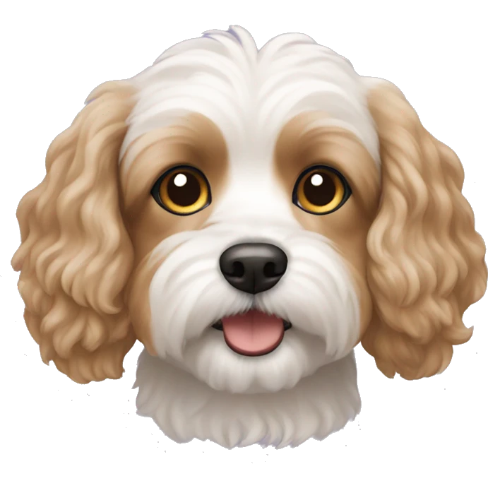Cavachon dog emoji