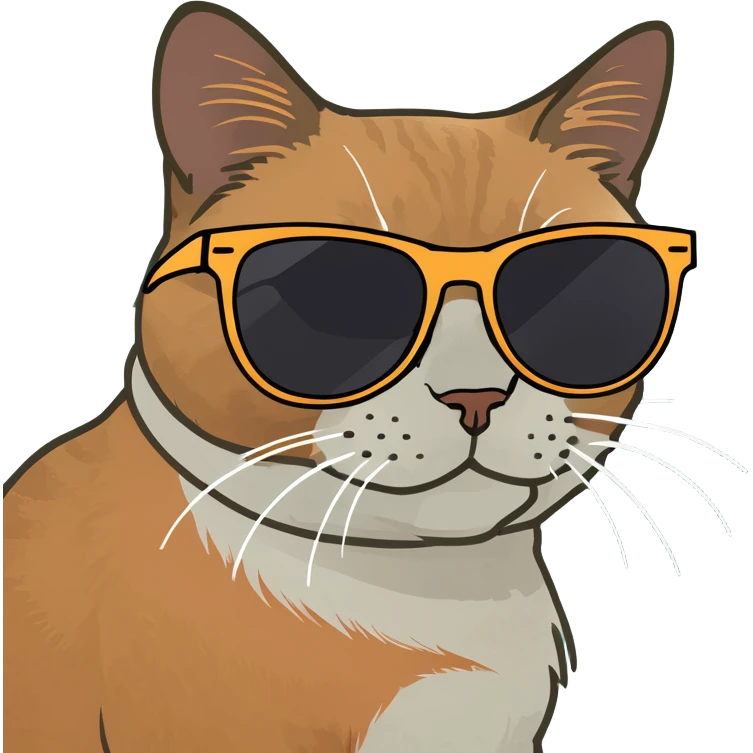Cat with sunglasses emoji
