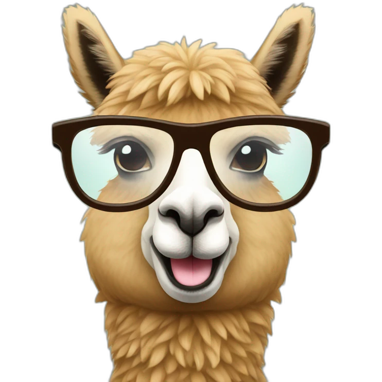 alpaca con lentes emoji