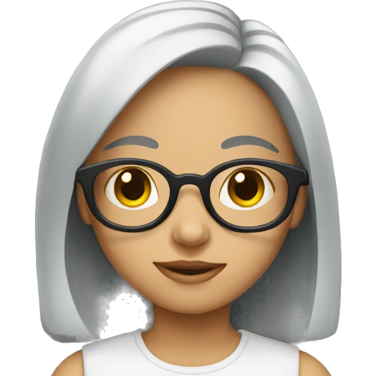 Girl with glasses  emoji