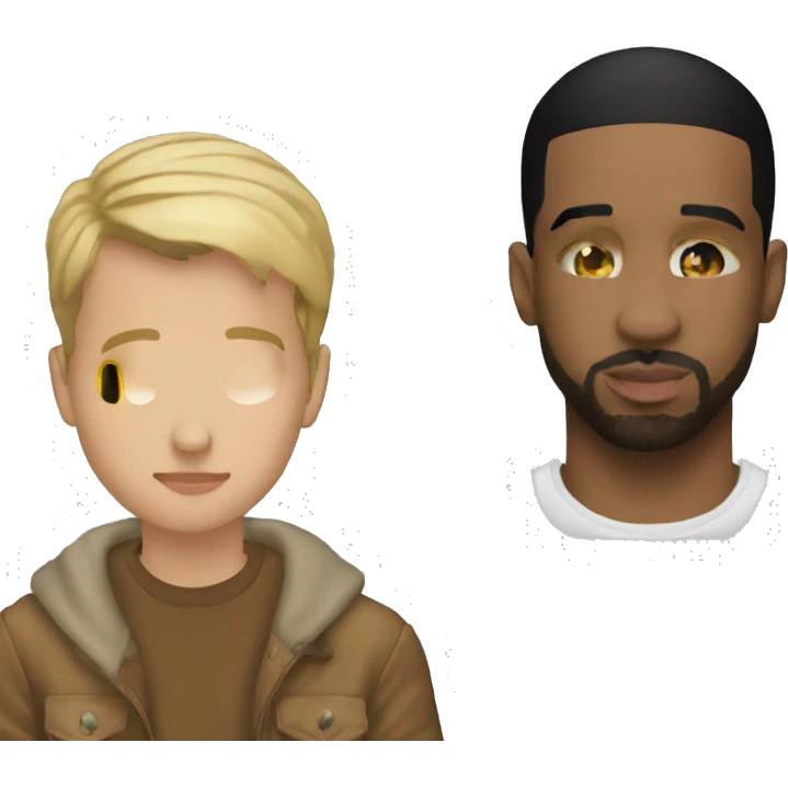 Drake and travis Scott loving emoji