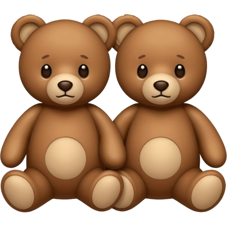 2 teddy Bears , Clone. emoji