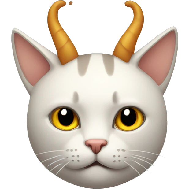 A cat with horns on its head emoji