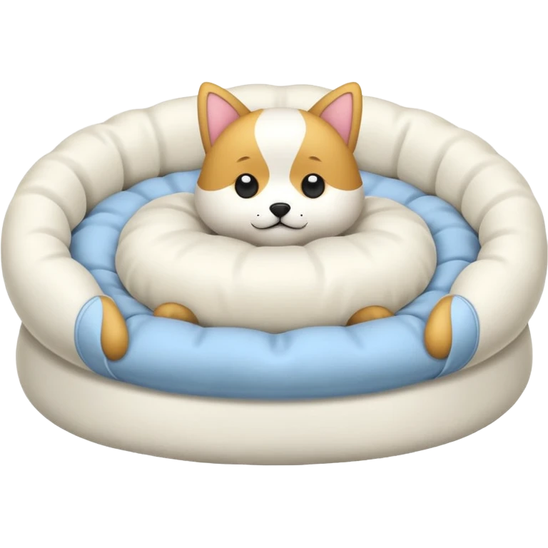 white Pet bed empty with no animal in it emoji