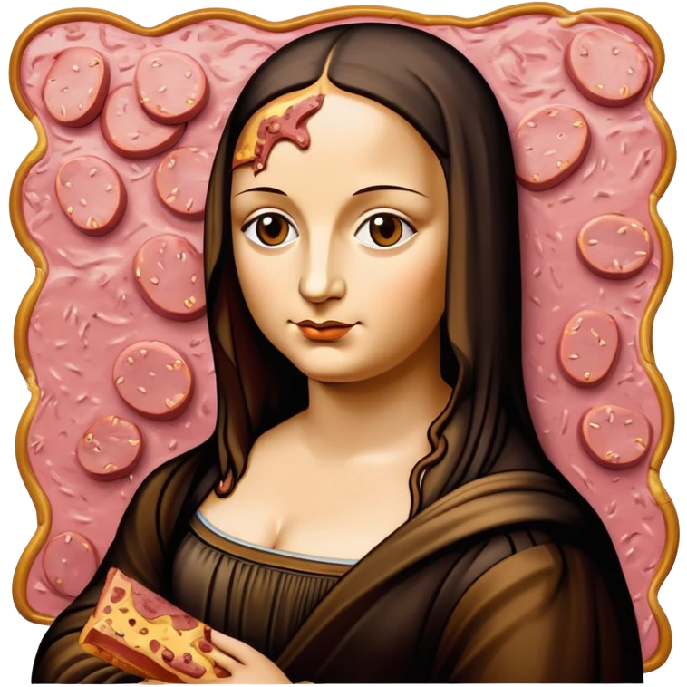 pop art monalisa SPAM meat slop portrait emoji