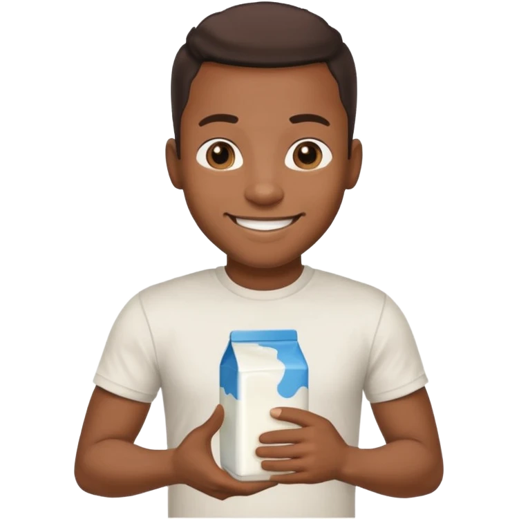Make a black guy getting milk from store emoji