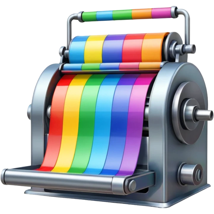 Rainbow creating  machine   emoji