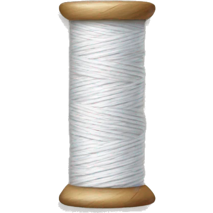 WHITE thread spool emoji