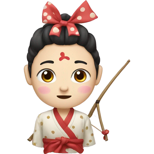 Japanese spots with a bow emoji