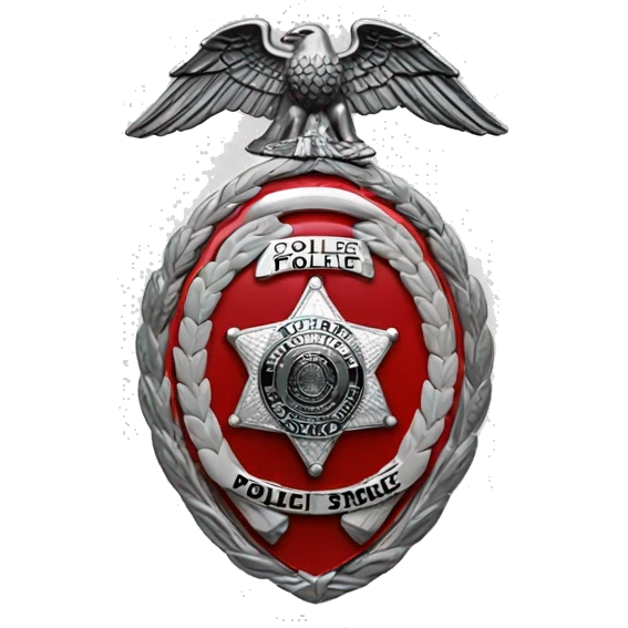 police badge red emoji