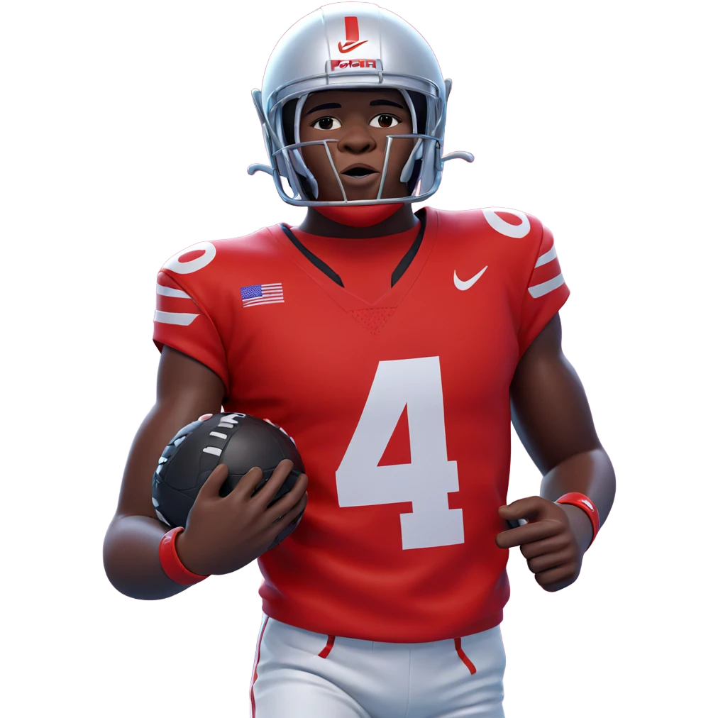 boy in red sportswear emoji