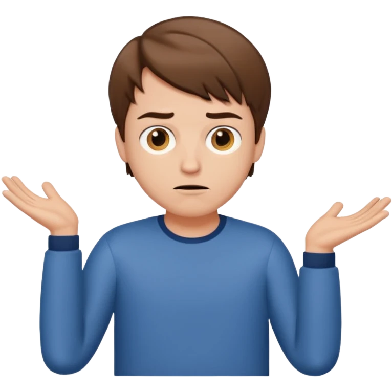 cool confused men person shrug pose emoji