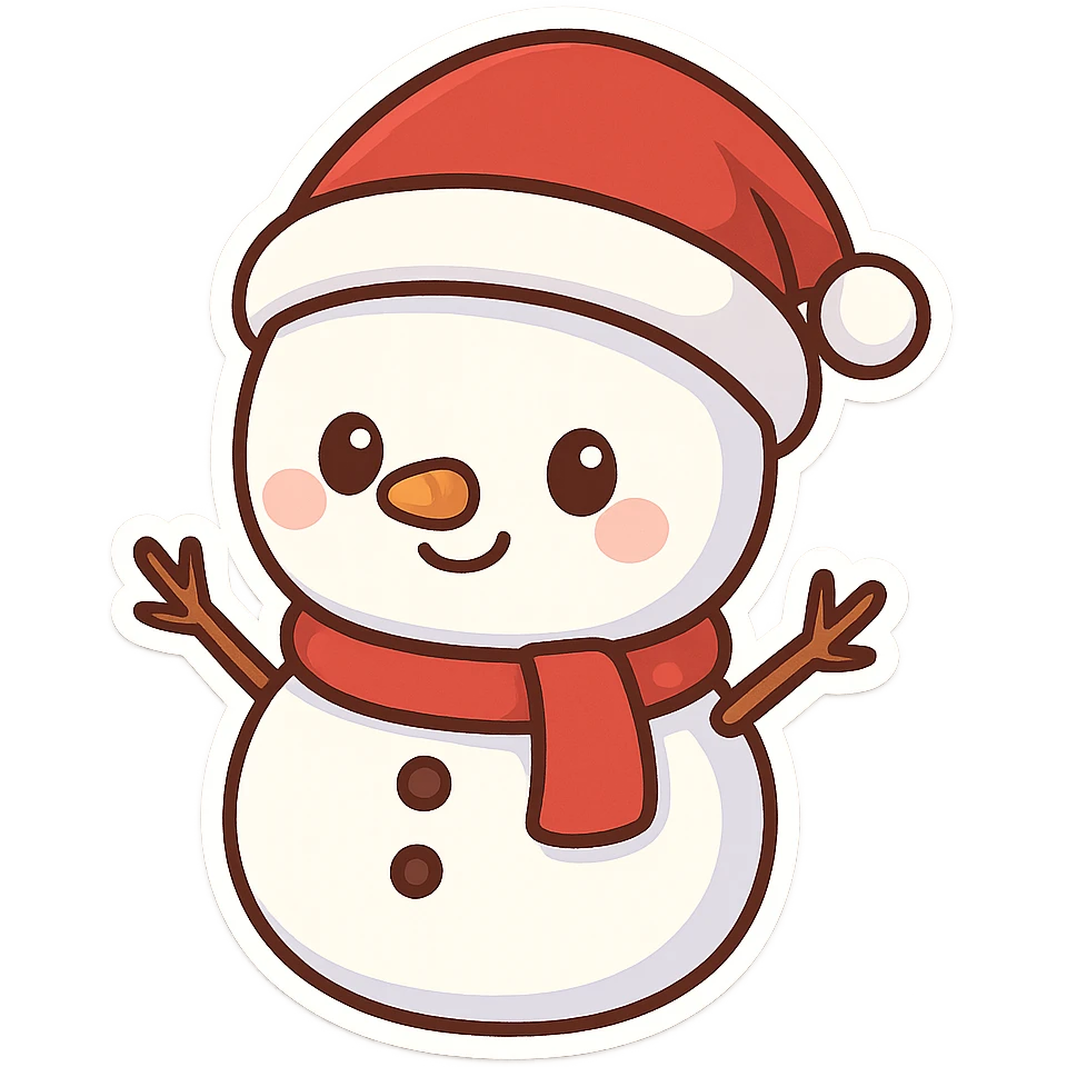 一个可爱的小雪人 emoji